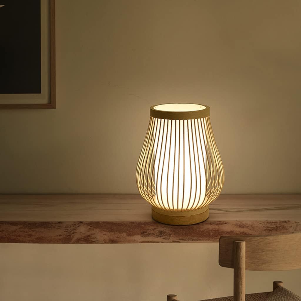Norvo | Zen-Inspirert Bambus Bordlampe for Soverom og Stue