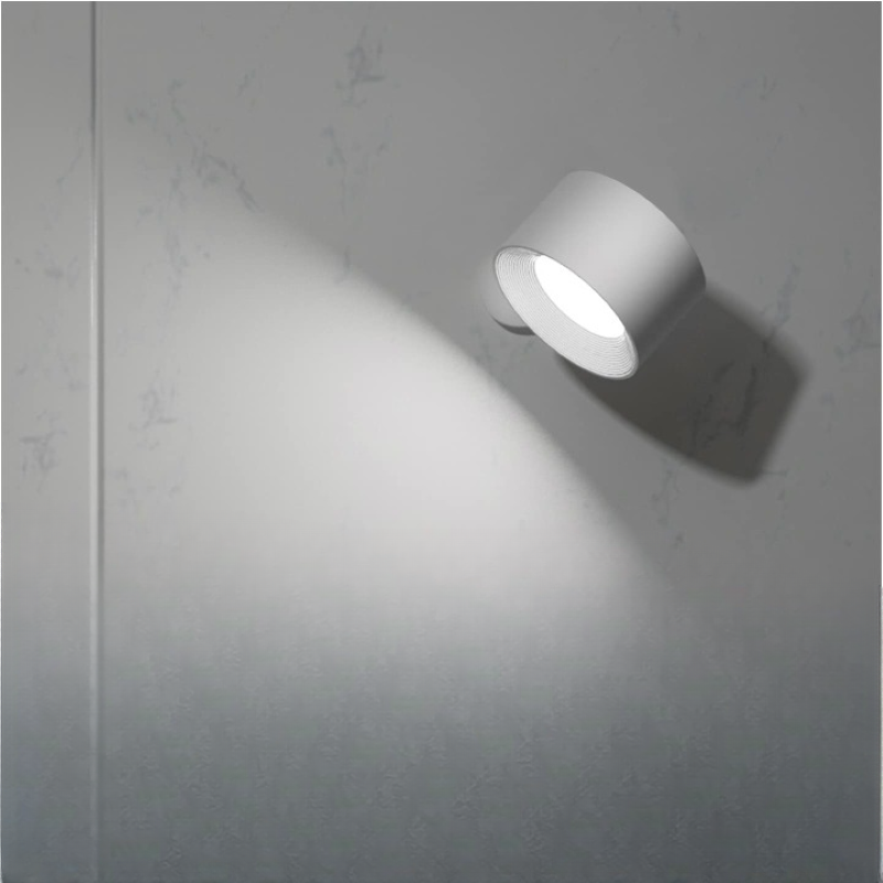 Norvo | LED Vegglamper, Veggmonterte Lamper med Oppladbart Batteri, 3 Fargetemperaturer & 3 Lysstyrkenivåer, 360° Rotérbar Magnetisk Kugle, Trådløse Vegglamper for Studie, Lesing, Nattbord