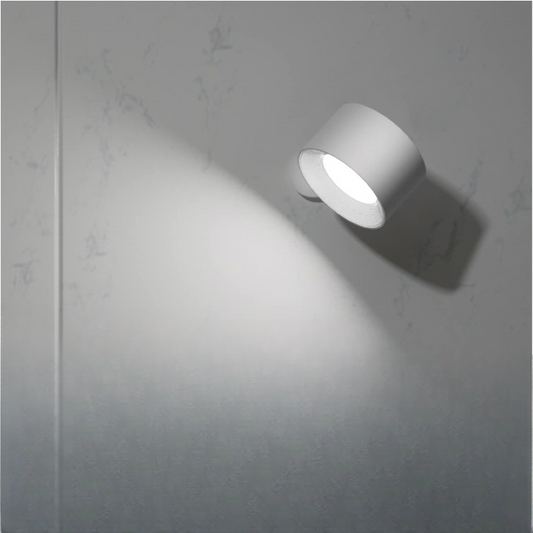 Norvo | LED Vegglamper, Veggmonterte Lamper med Oppladbart Batteri, 3 Fargetemperaturer & 3 Lysstyrkenivåer, 360° Rotérbar Magnetisk Kugle, Trådløse Vegglamper for Studie, Lesing, Nattbord