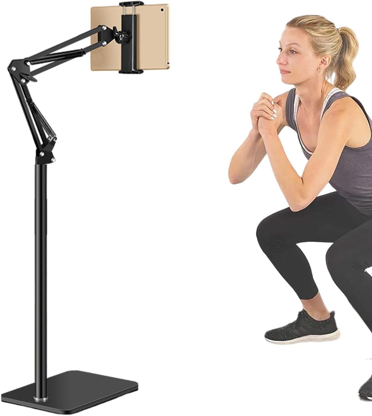 Norvo | Justerbart 360° Telefon- og Nettbrett Gulvstativ – Movira