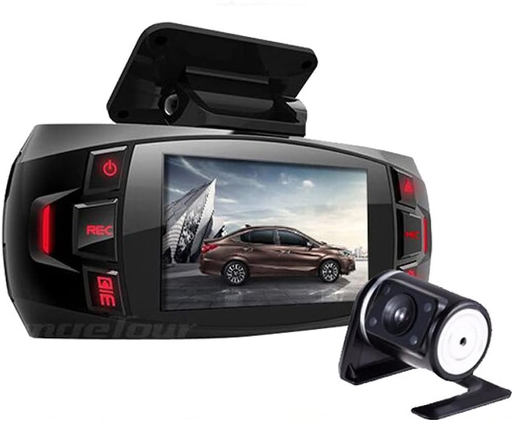 Norvo | Dual Camera Dash Cam 2.7" LCD med 170° Vidvinkel og Ryggekamera