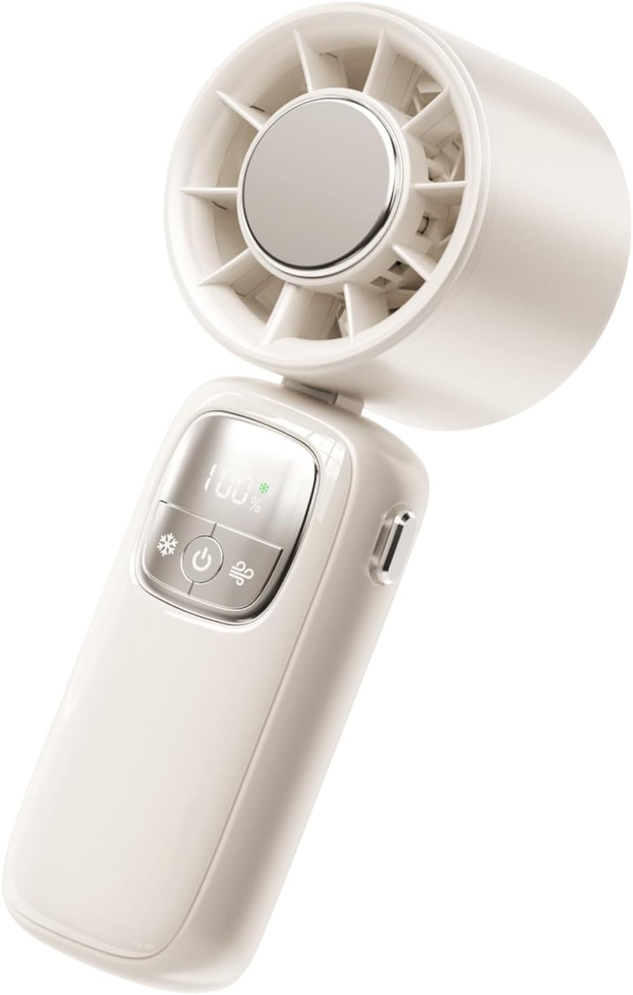 Norvo | Bærbar sammenleggbar håndholdt vifte med LED-skjerm 100 hastigheter