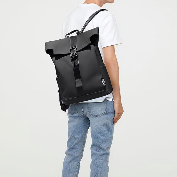 Norvo | BergTrek Vanntett Ergonomisk Ryggsekk – Lett Reise Rygsekk med USB Lading & Stor Laptop Oppbevaring