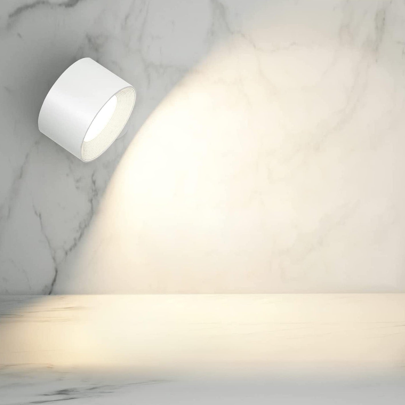 Norvo | LED vegglampe uten ledning for liming, fleksibel vegglampe for innendørs og utendørs bruk
