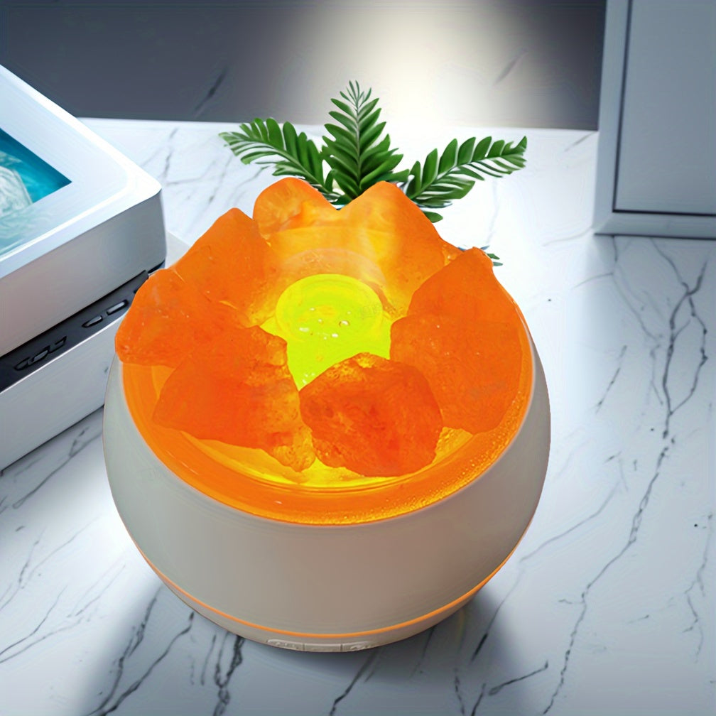 Norvo | Saltlampe Diffuser - 3-i-1 Essensiell Olje Diffuser, Himalaya Saltlampe & Luftfukter