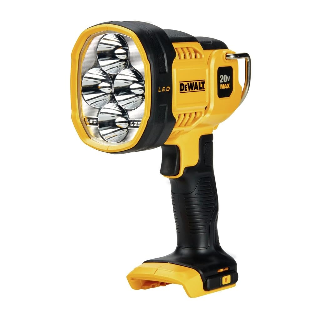 Norvo | Dewalt 20V Max Jobsite Led Spotlight, Klar Rød, Kraftig & Holdbar Belysningsløsning
