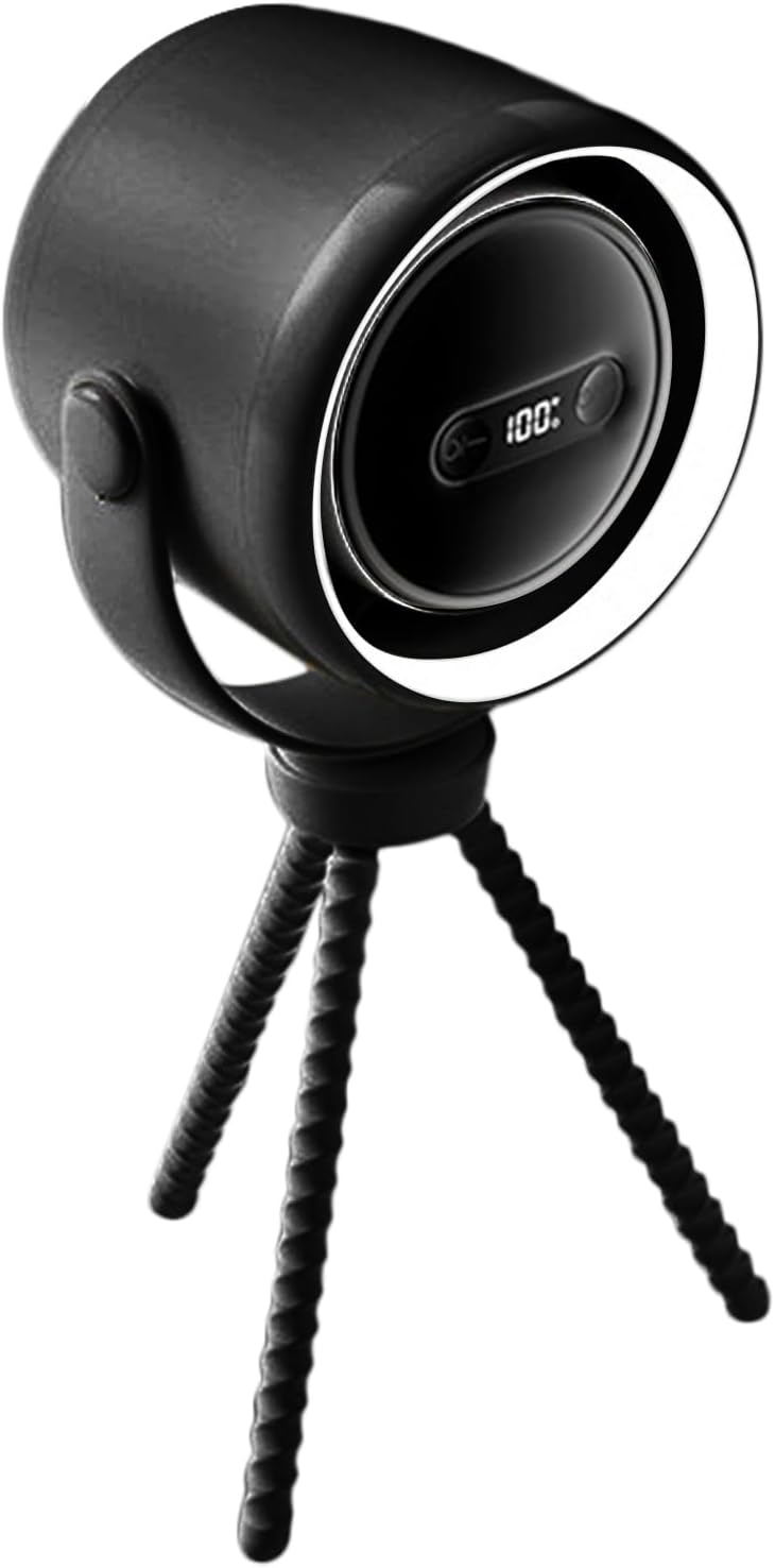 Norvo | Oppladbar klipsvifte for barnevogn med nattlys 100 hastigheter