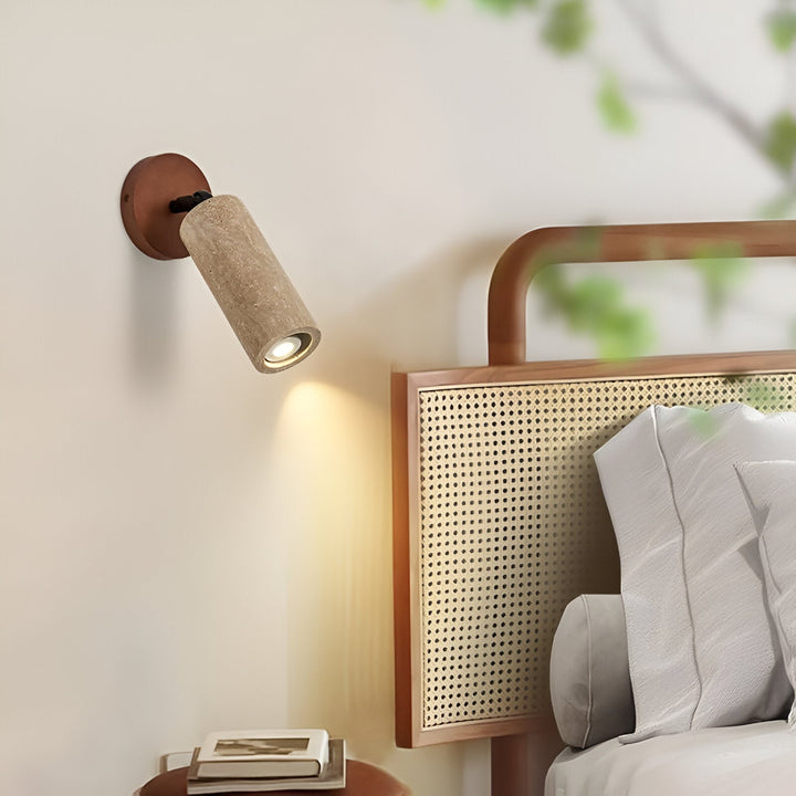 Norvo | Justerbar Travertin Tre LED Vegglampe og Taklampe