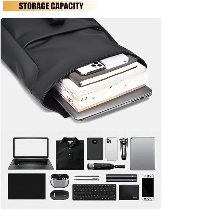 Norvo | BergTrek Vanntett Ergonomisk Ryggsekk – Lett Reise Rygsekk med USB Lading & Stor Laptop Oppbevaring