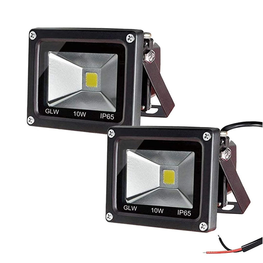 Norvo | Glw 10W Led Flomlys 2 Pakke - Varm Hvit Utendørslys, 750Lm, Halogen Ekvivalent