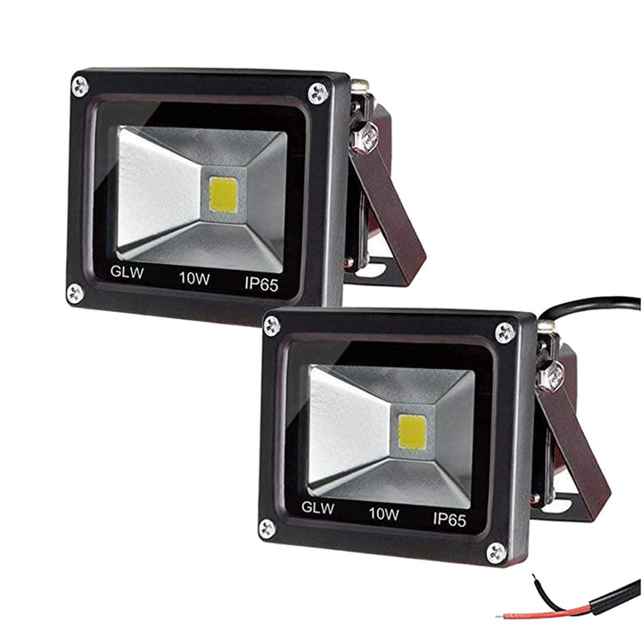 Norvo | Glw 10W Led Flomlys 2 Pakke - Varm Hvit Utendørslys, 750Lm, Halogen Ekvivalent