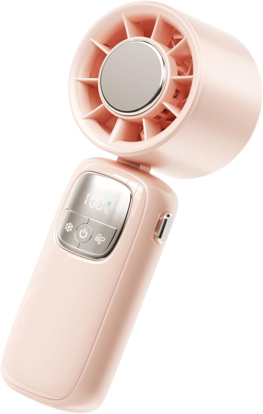 Norvo | Bærbar sammenleggbar håndholdt vifte med LED-skjerm 100 hastigheter