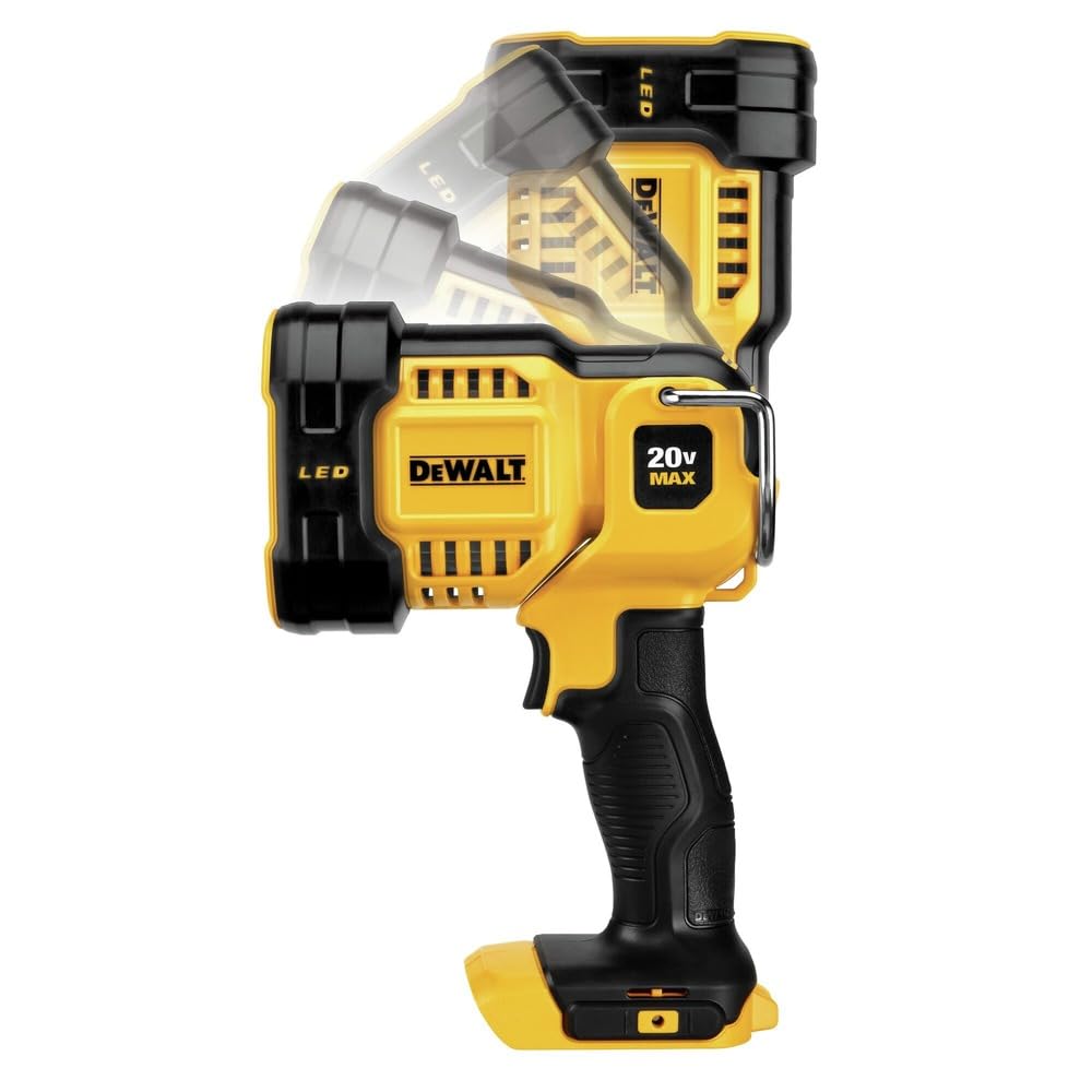 Norvo | Dewalt 20V Max Jobsite Led Spotlight, Klar Rød, Kraftig & Holdbar Belysningsløsning
