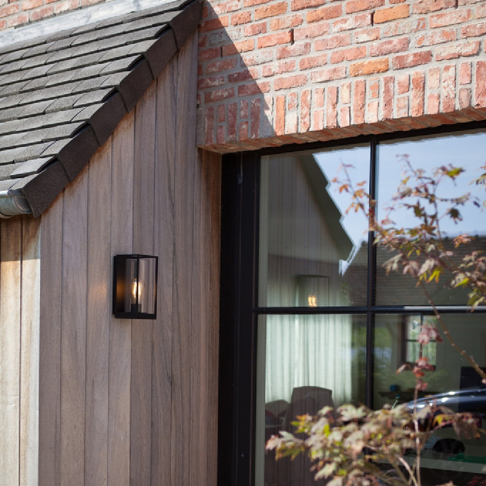 Norvo | Lutec 5288803012 Flair Matt Black Utendørs Vintage Flush Lantern Vegglys