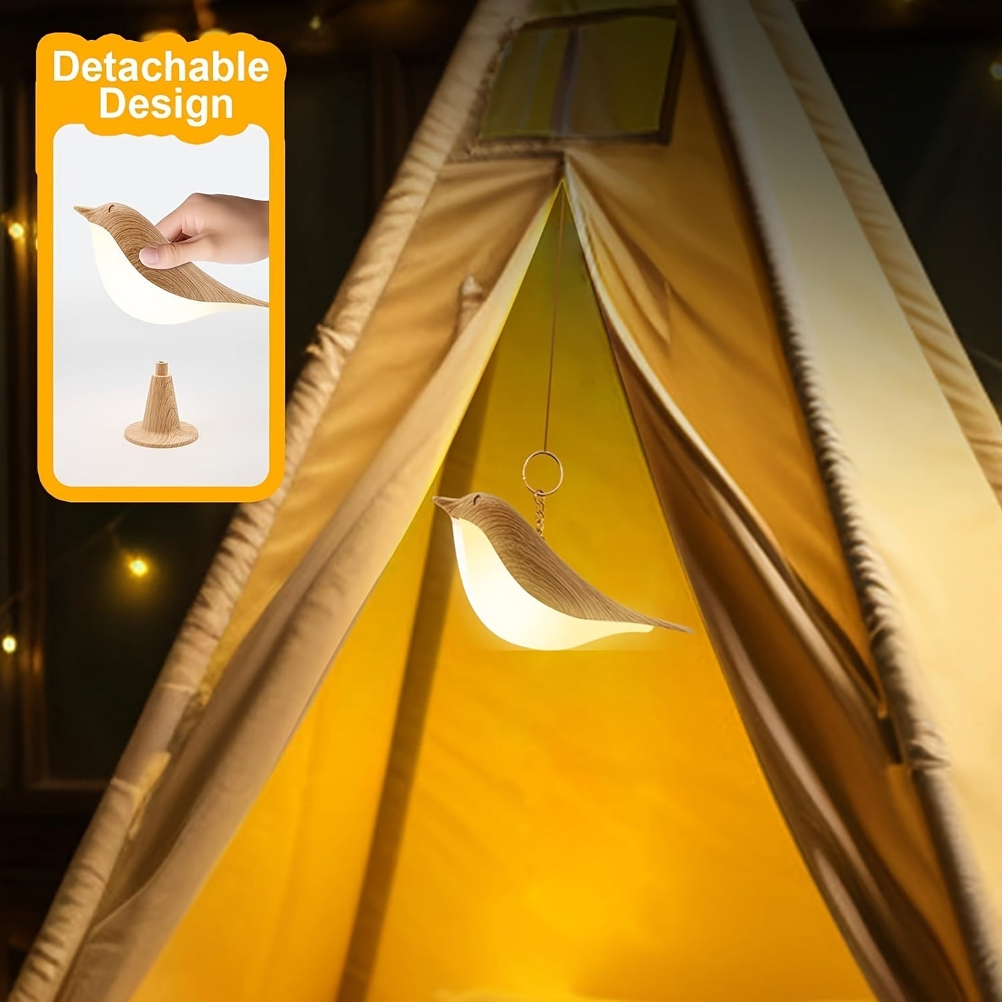 BrightNest - USB LED Fugl Bordlampe med Touch Norvo