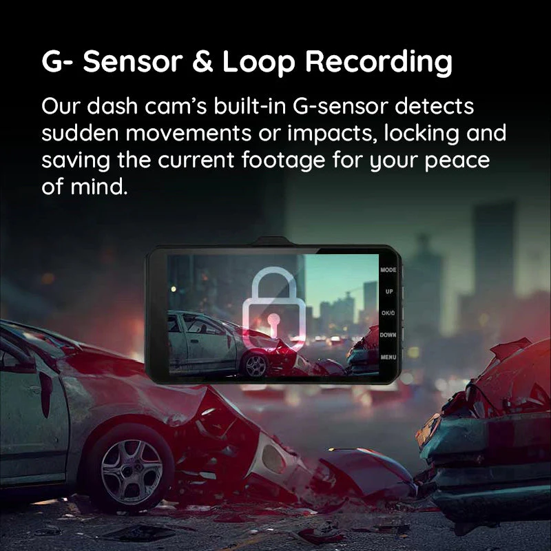 Norvo | Bredvinkel 1920x1080P FHD Dual Dash Cam