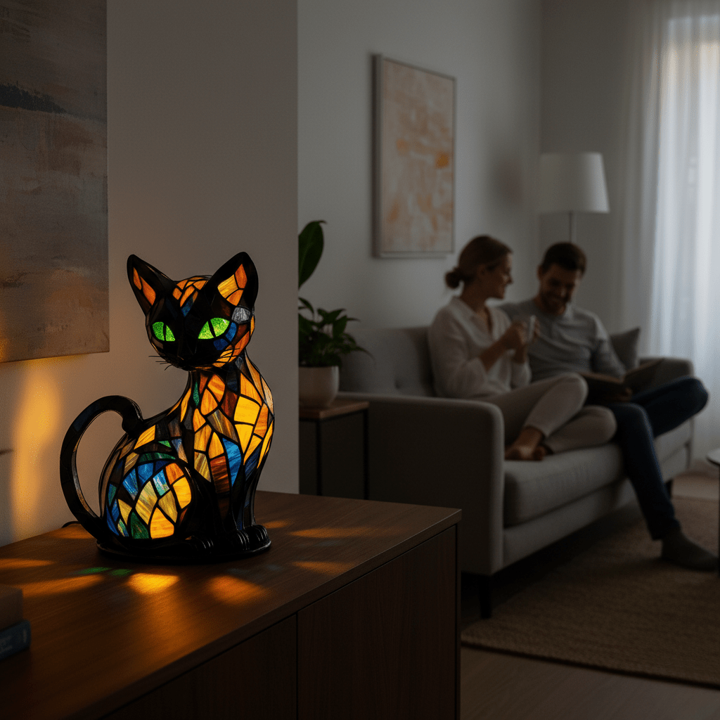 Norvo | Lekende LED Katt Nattlys med Myk Ambient Glød