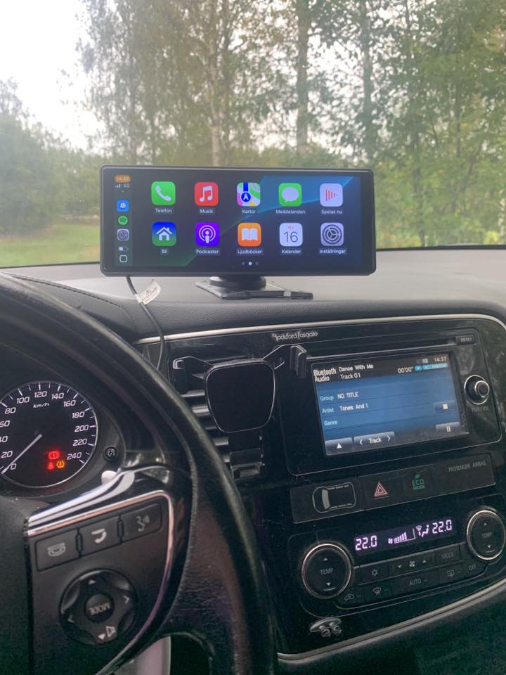 Norvo | CarVision Pro – Smart Bilskjerm med Apple CarPlay, Android Auto & Dashkamera