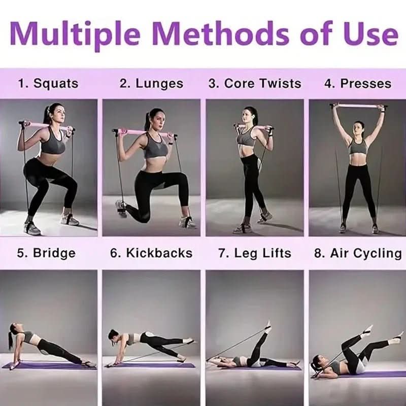 Norvo | Bærbar Pilates treningsenhet med motstandsbånd