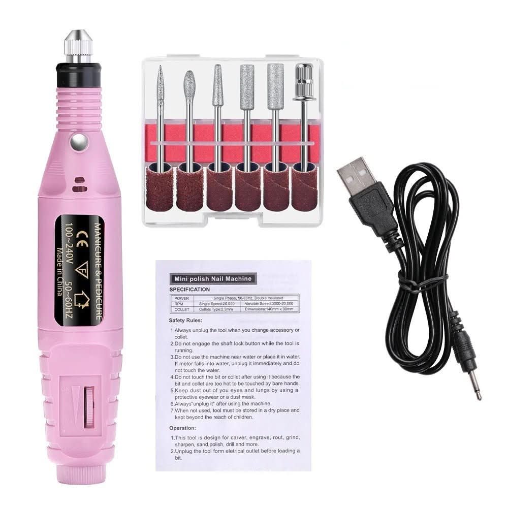 Norvo | Elektrisk 6-i-1 neglepleiesett for manikyr og pedikyr