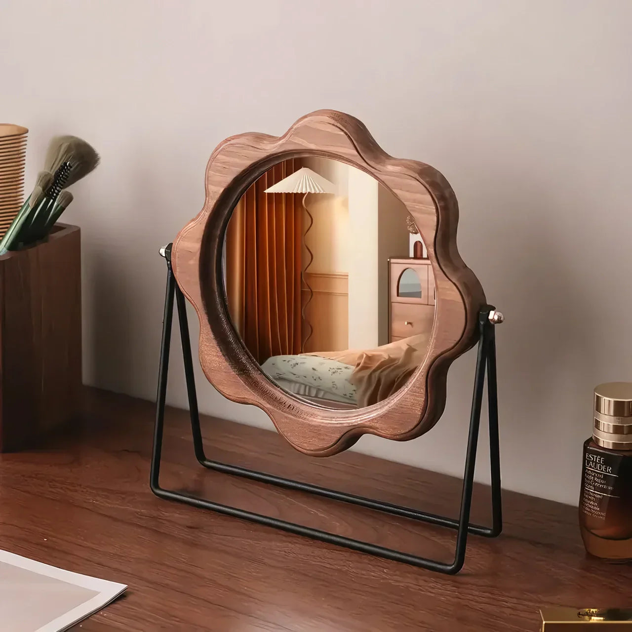Norvo | Elegant Rotatable Desktop Makeup Mirror – Neoklassisk Design
