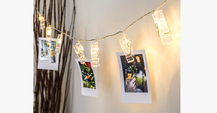 Norvo | LED Foto Lyskjede – Lys opp rommet ditt med glade minner