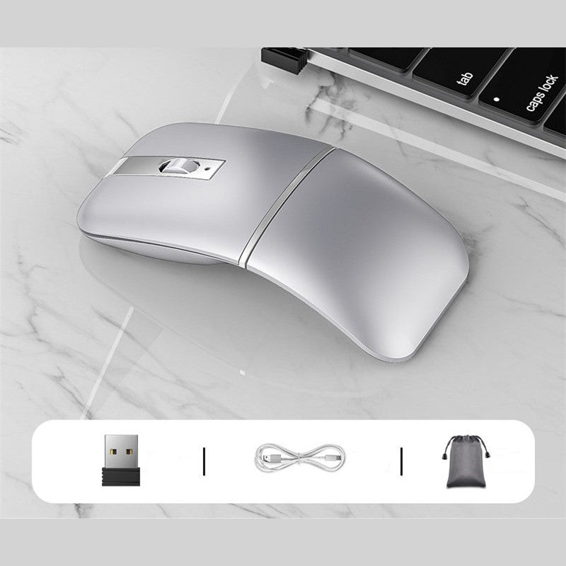 Norvo | Bærbar ergonomisk trådløs mus med 2 tilkoblingsmoduser, 3 DPI & stille klikk, for hjemmet & kontoret