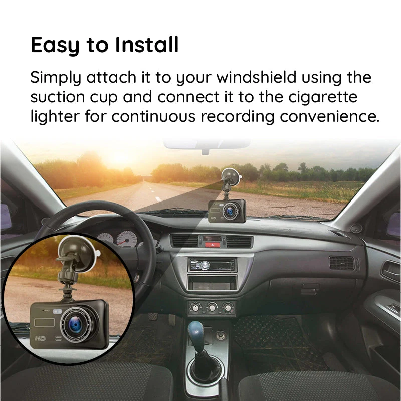 Norvo | Bredvinkel 1920x1080P FHD Dual Dash Cam