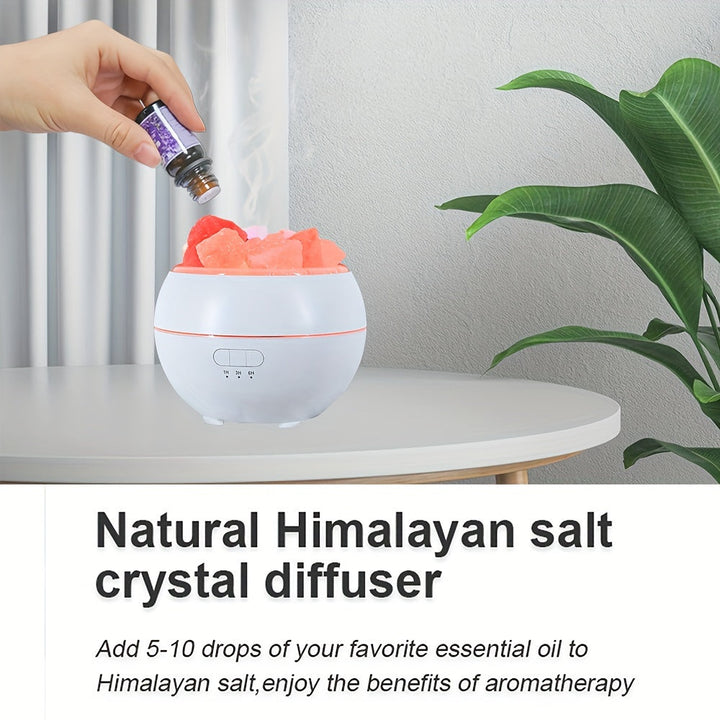 Norvo | Saltlampe Diffuser - 3-i-1 Essensiell Olje Diffuser, Himalaya Saltlampe & Luftfukter