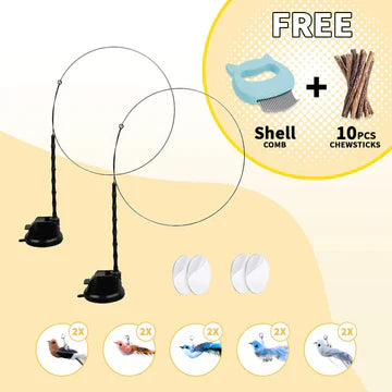 Norvo | Interaktiv Fuglesimulering Katt leketøysett