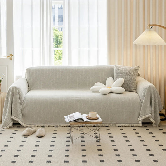 Norvo | Elegant Chenille Sofa Håndkle for Stilig Hjemmedekorasjon