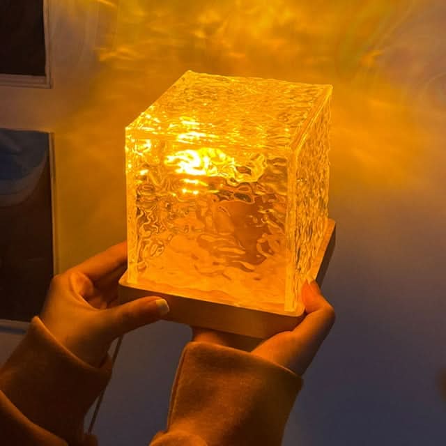 Norvo | Nordisk Glass Kube Lampe med Atmosfærisk Lys