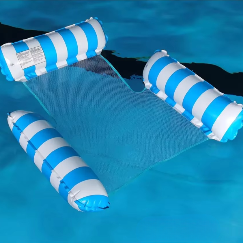 Norvo | Oppblåsbar Vann Hengekøye Recliner Basseng Flyt Lounge Sengeplass