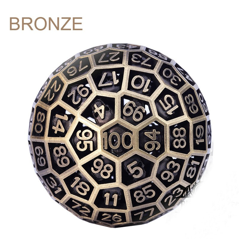 Norvo | 100-sidet polyeder metallterninger med nummerering, designet for store fester og flere muligheter