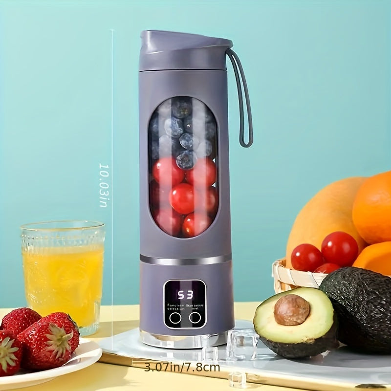 Norvo | Bærbar USB-oppladbar blender & juicer – Enkel å rengjøre, perfekt for frukt- & grønnsaksdrinker, milkshakes, 10,14 oz til 16,91 oz kapasitet