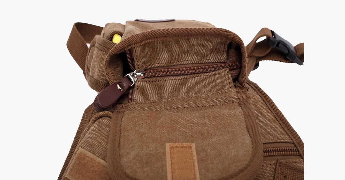 Norvo | Utendørs sports benpose - Laget av 600D polyesterstoffer - PU vanntett - Justerbare og avtagbare benstropper - To sidelommer med glidelås - Multifunksjonell bag
