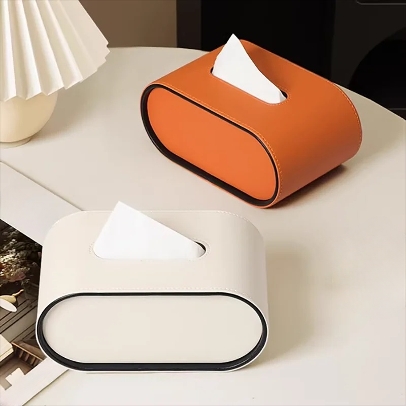 Norvo | Vev boks - Oval Eleganse - Lærdesign - Funksjonell & Stilig