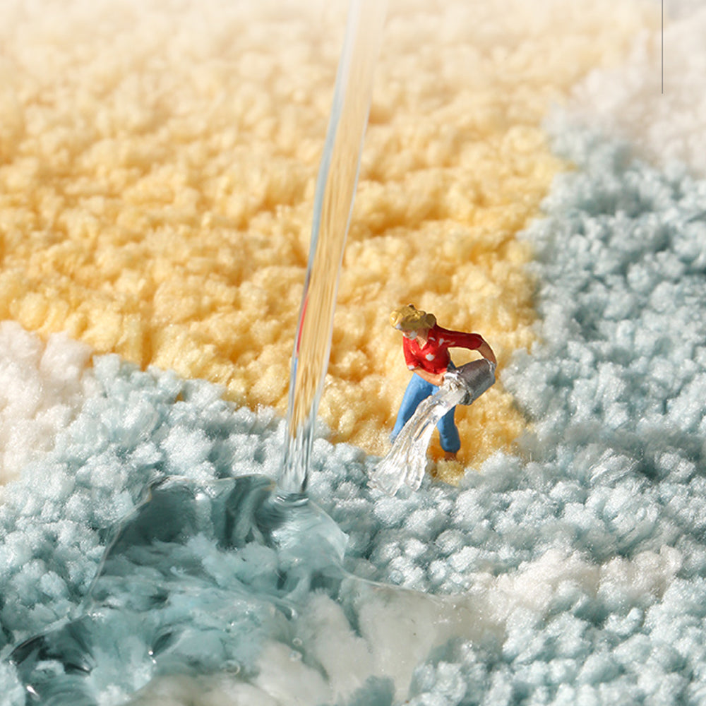 Norvo | Feblilac Get Naked White Floor Bathroom Mat, 50x80cm Bathroom Rug, Plush Water-Absorbent, Non-Slip Toilet Mat, Artificial Bathroom Mats, Best Bath Rugs