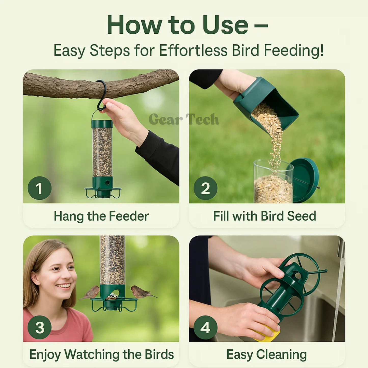 Norvo | Ekornsikker fuglemater | Tungmetall, flere matingporter og ideell for fugletitting i hagen