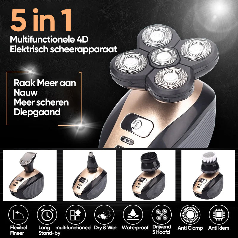 Norvo | Multifunksjonell 4D Elektrisk Barbermaskin