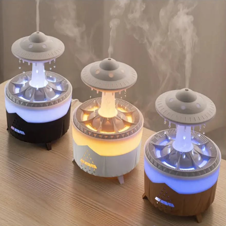 Norvo | UFO Luftfukter | Ultralyd Aromaterapi Diffuser med Fjernkontroll - Grosven