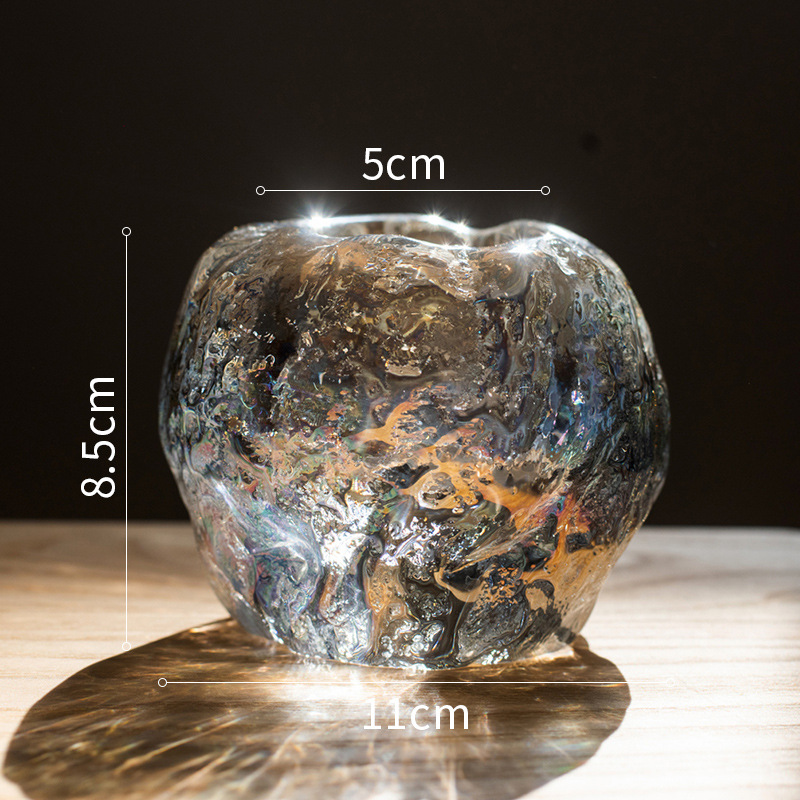 Norvo | Glass Tealight Holder – Dekorativt Lysestake laget av Klart Glass for Koselig Belysning