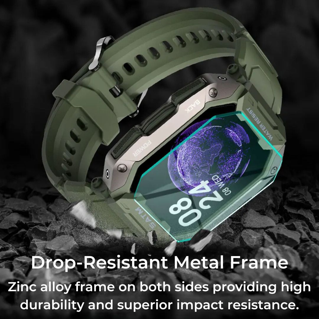 TactiX ARMY Series Smartwatch med militærdesign | Holdbar GPS - Fitness Tracker - for utendørs eventyr - militært personell og taktisk bruk Norvo