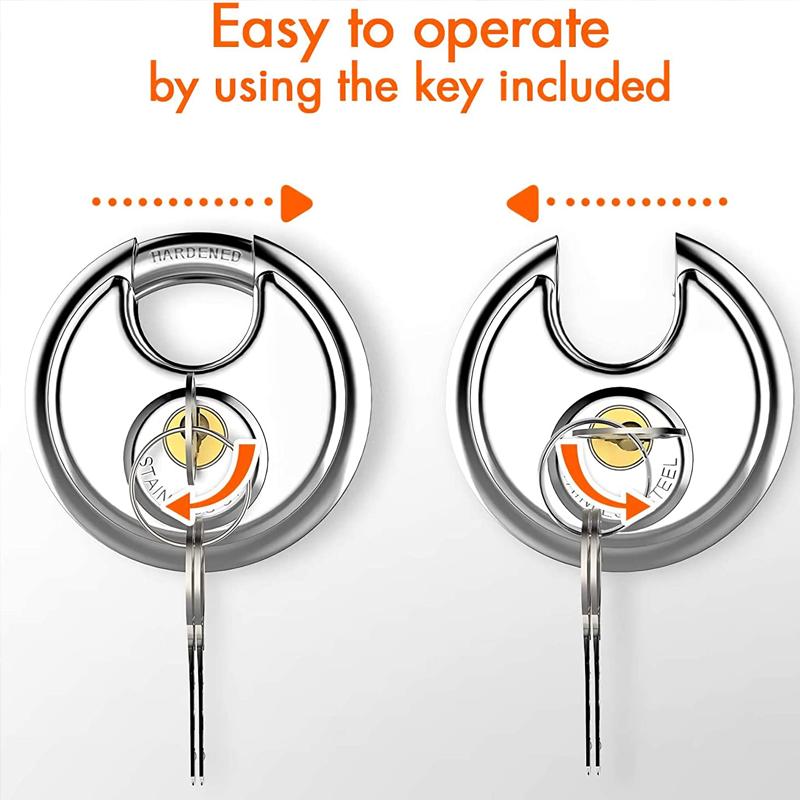 Norvo | Rustfritt Stål Mini Rund Lås