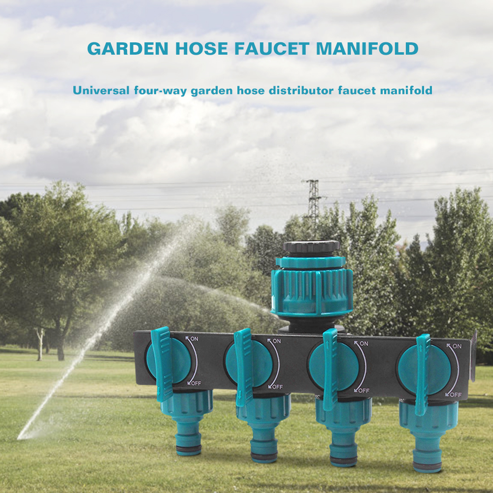 Norvo | Universal 4-veis hageslange splitter – Justerbar kransplittter