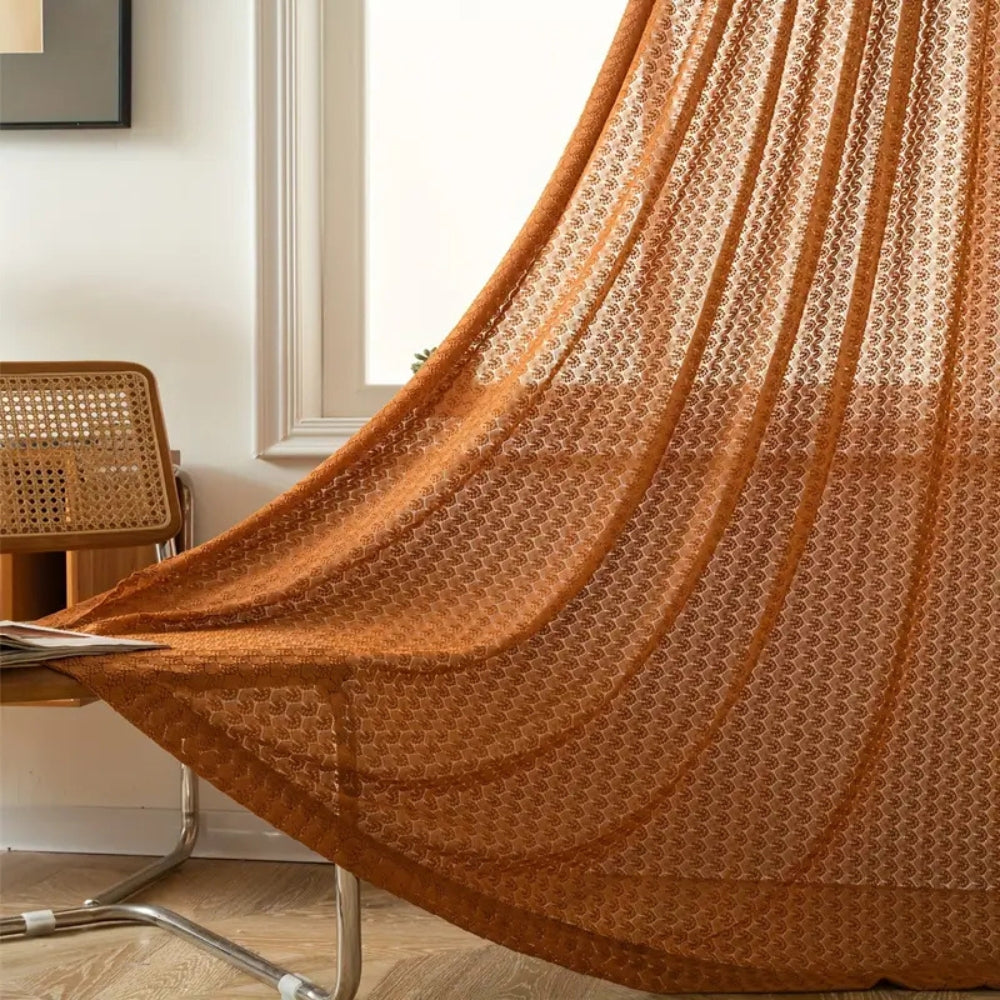 Norvo | Amber Glow Boho Crocheted Gardinpanel