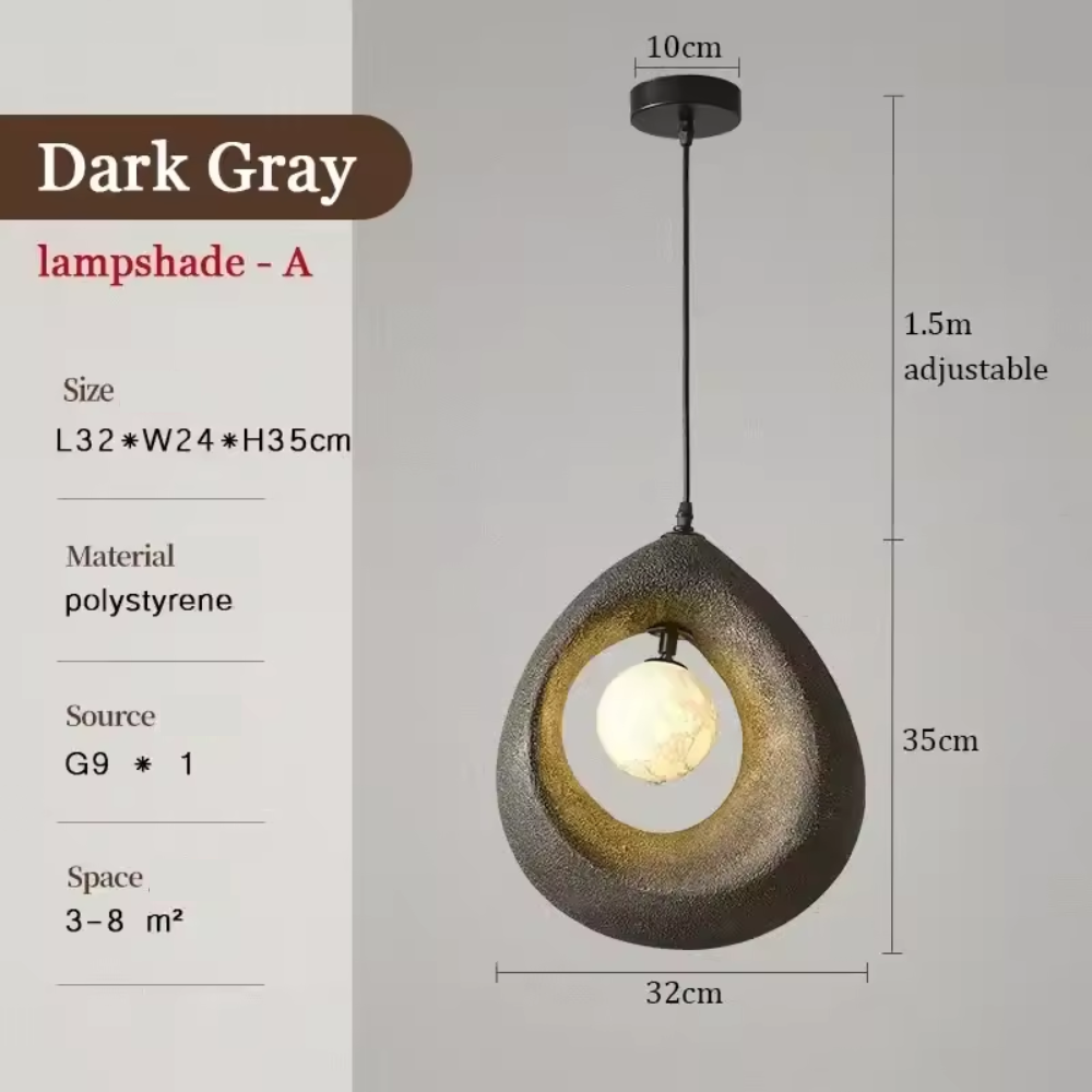 Norvo | Japansk Wabi Sabi Pendellampe med Minimalistisk Design