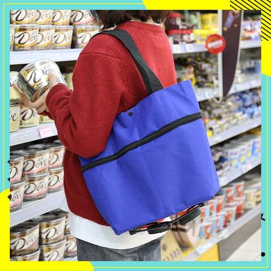 Norvo | 2 I 1 Sammenleggbar Handlekurv Tote Bag