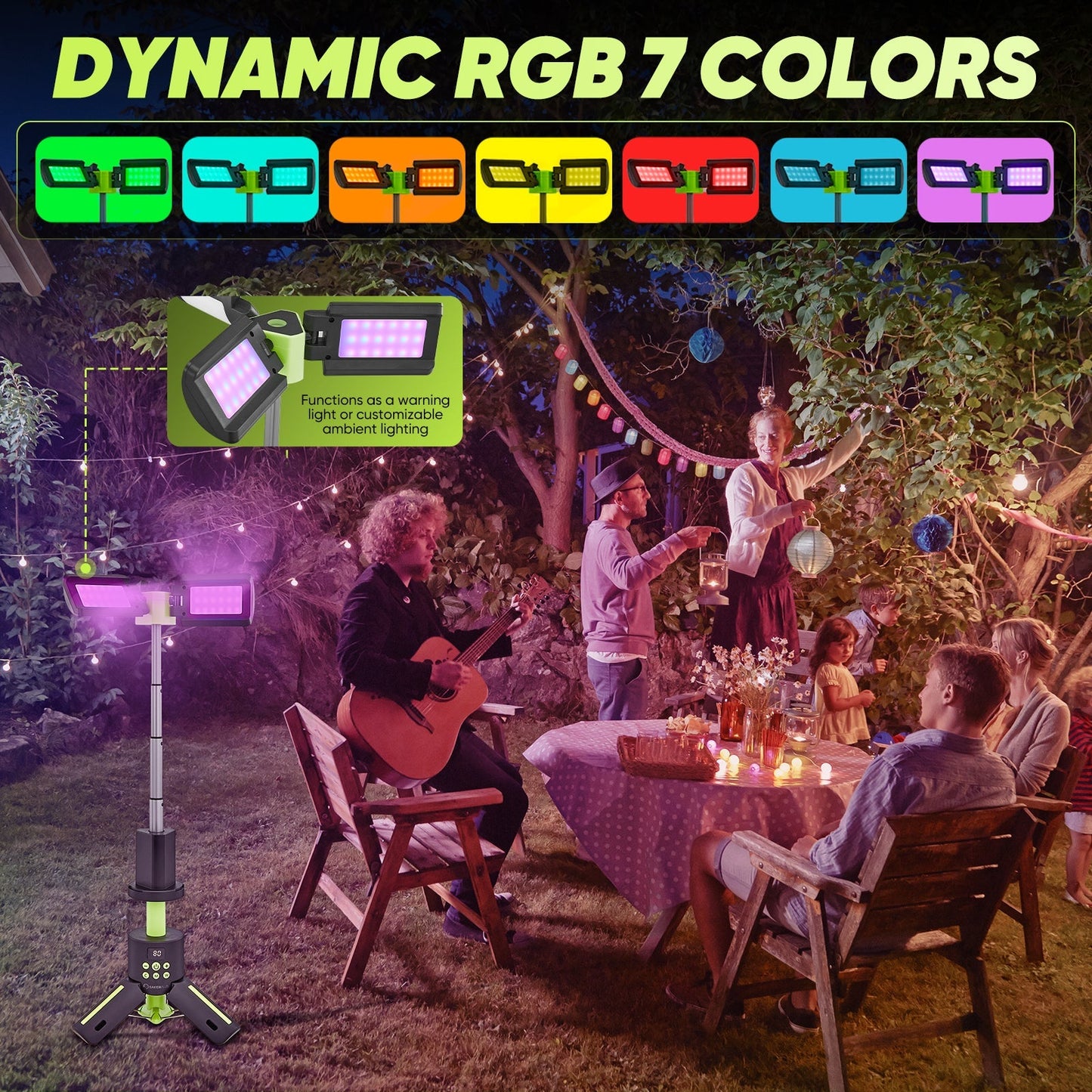 Norvo | SakerPlus Teleskopiske Campinglys med Stativ