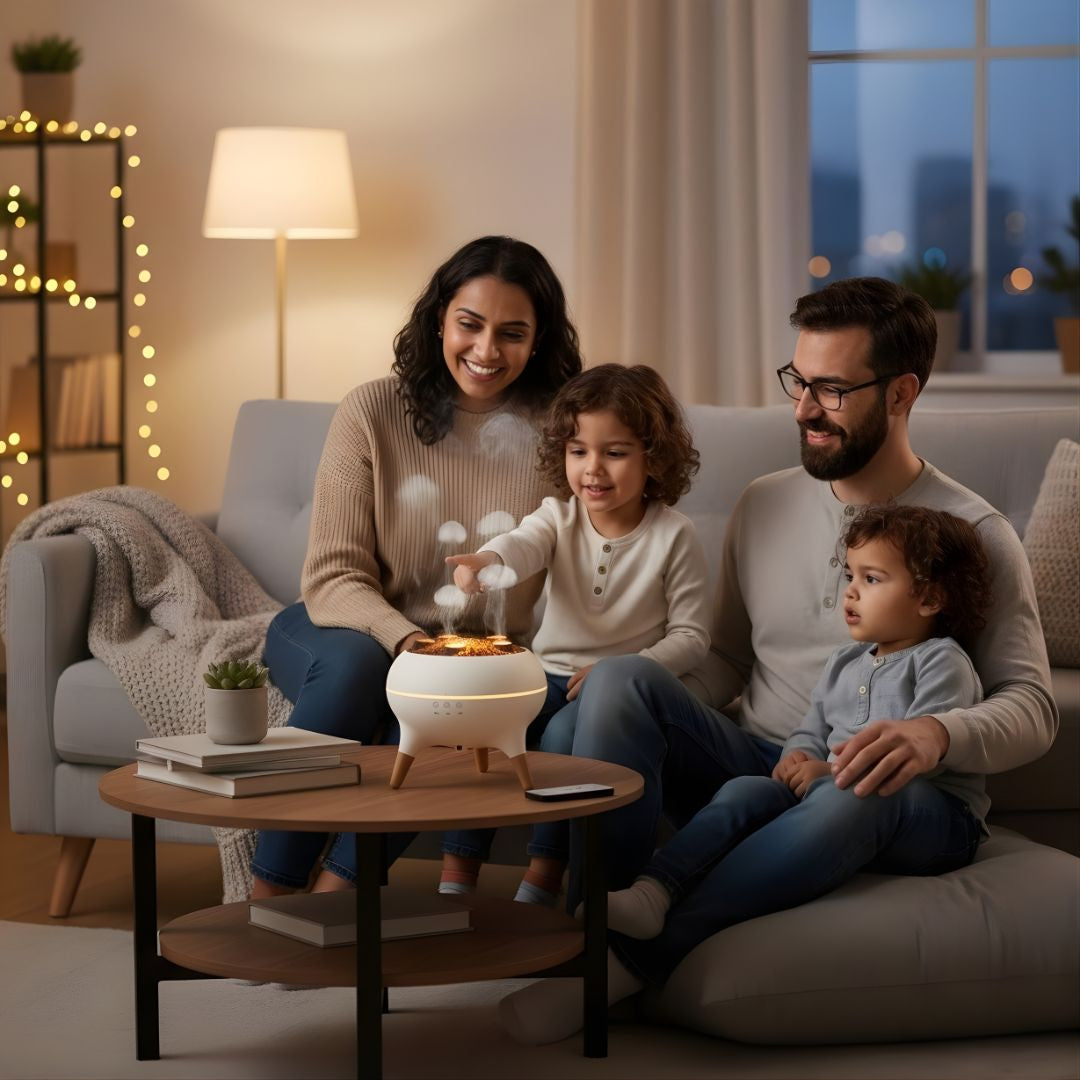 Stille LEDs maneter effekt – Fjernkontroll – Lindrer tørr hud og tett nese for fredelig søvn og avslapning Norvo